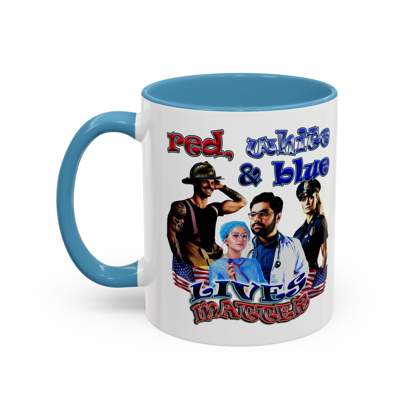 rw&b lives matter - Accent Mug (white)