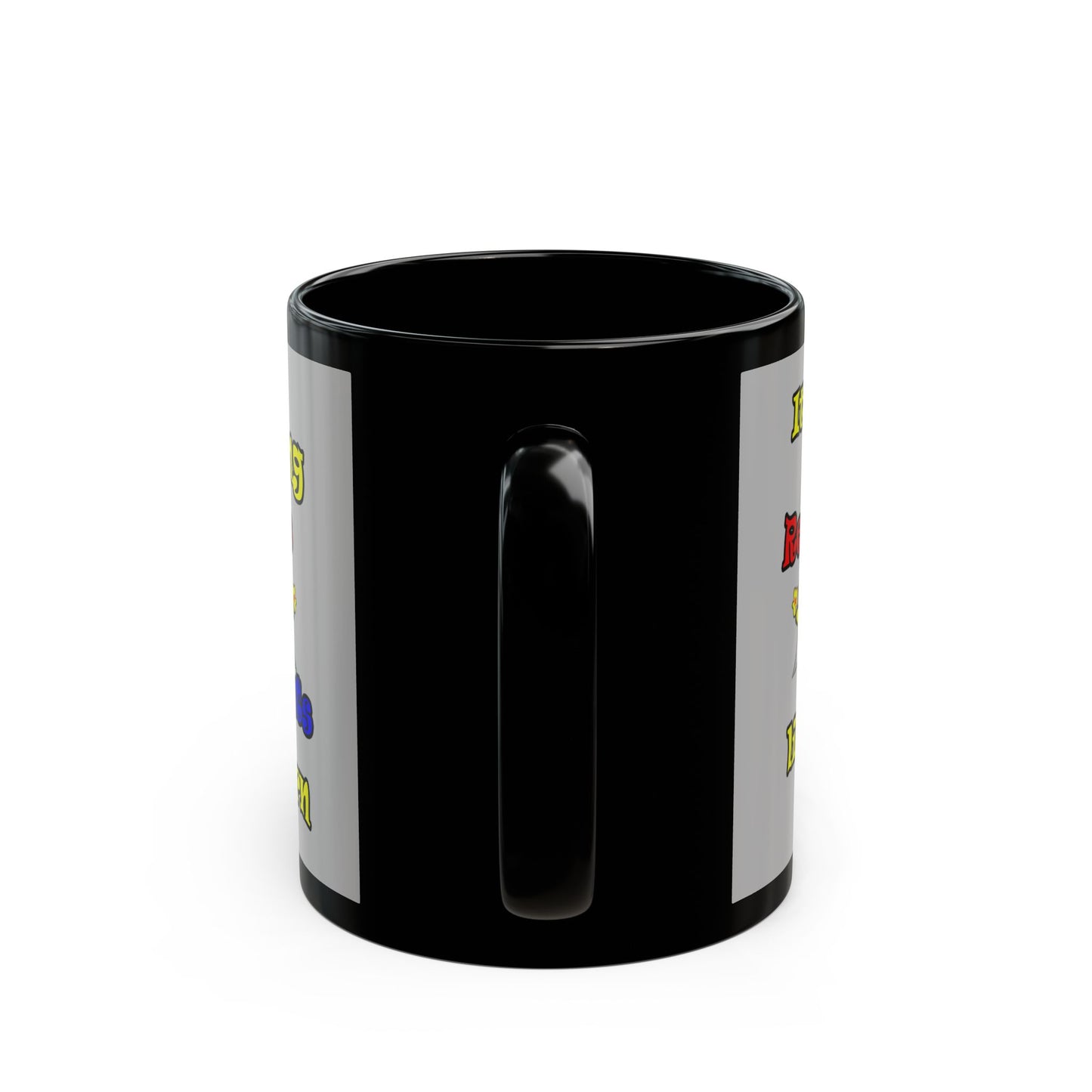 popping like popcorn - Black Mug (light grey)
