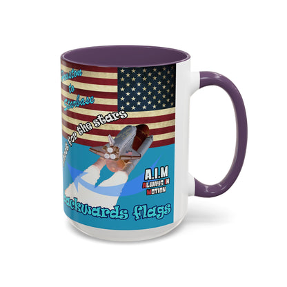 shoot for the stars - Accent Mug (turquoise)