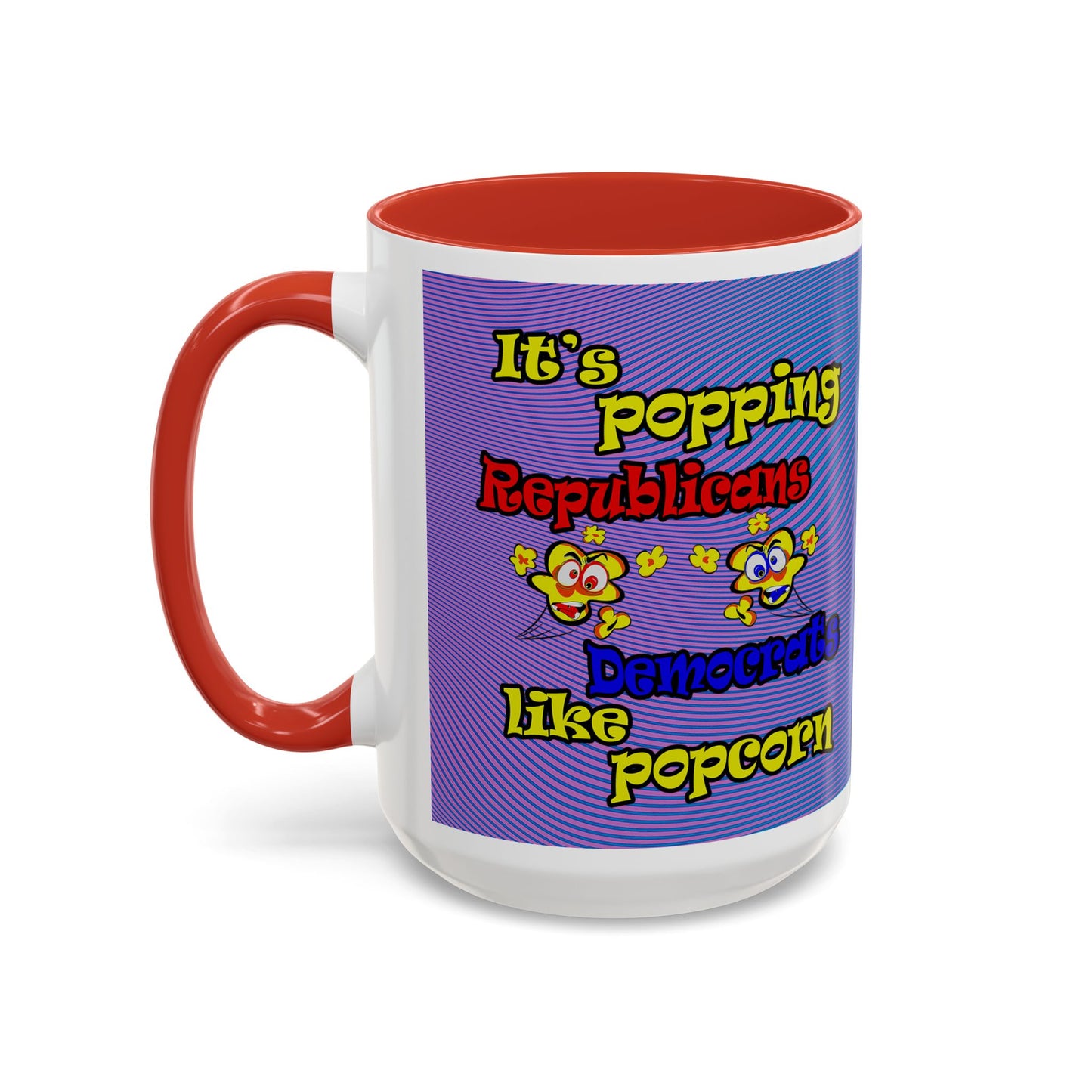 popping like popcorn - Accent Mug (light blue-purple wave)