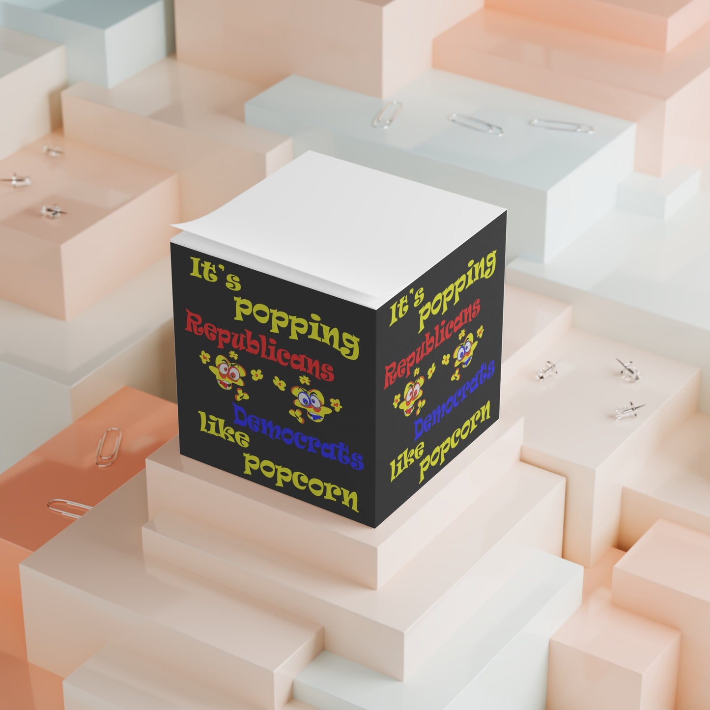 popping like popcorn - note cube (black)