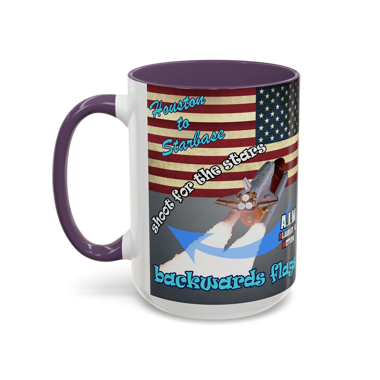 shoot for the stars - Accent Mug (grey-light grey)