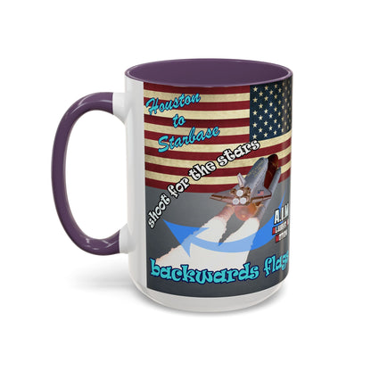 shoot for the stars - Accent Mug (grey-light grey)