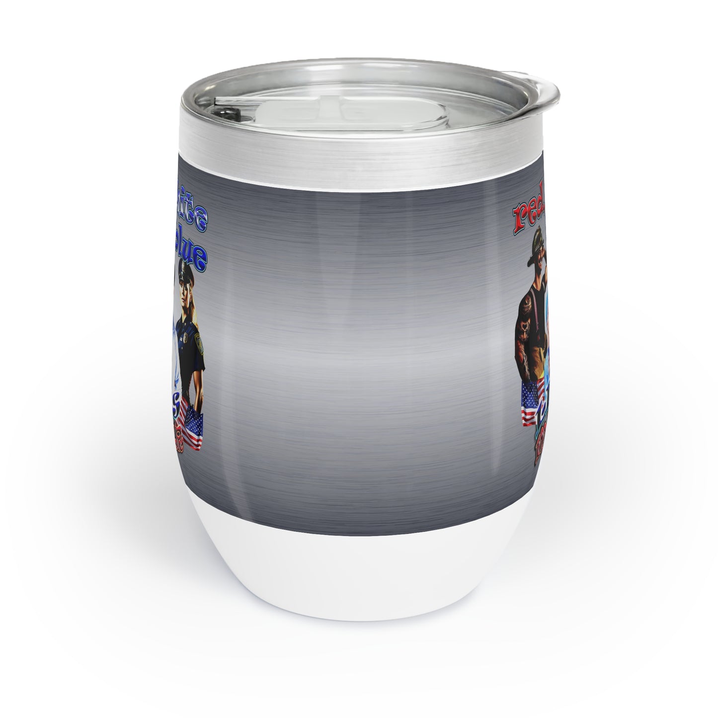 rw&b lives matter - Chill Wine Tumbler (brushed nickel)