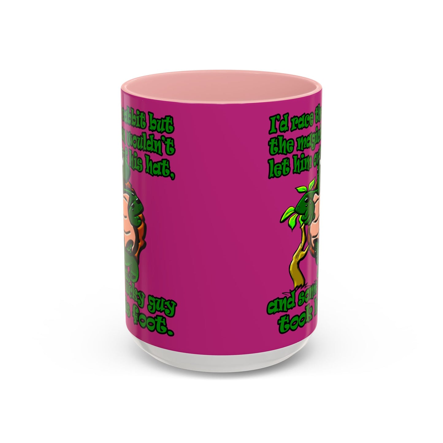 turtle race - Accent Mug (pink)