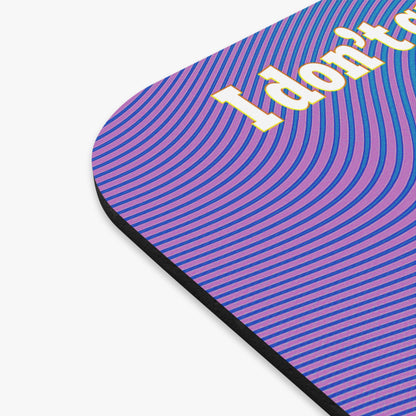 I don't care that your green - Mouse Pad (Rectangle) (light blue-purple wave)