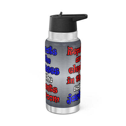 donkeys and elephants - Gator Tumbler, 32oz  (brushed nickel)