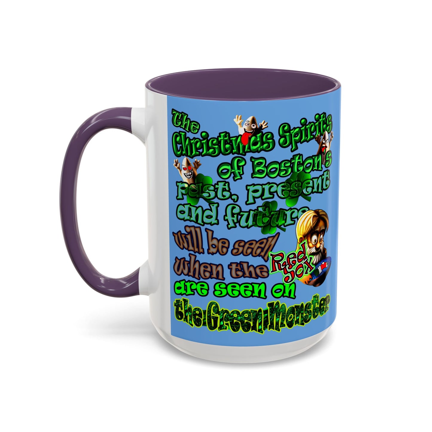 christmas spirits of boston - Accent Mug (light blue)