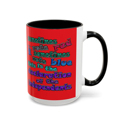 declaration of the independents - Accent Mug (red)
