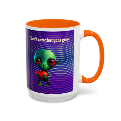 I don't care that your grey - Accent Mug (purple wave)