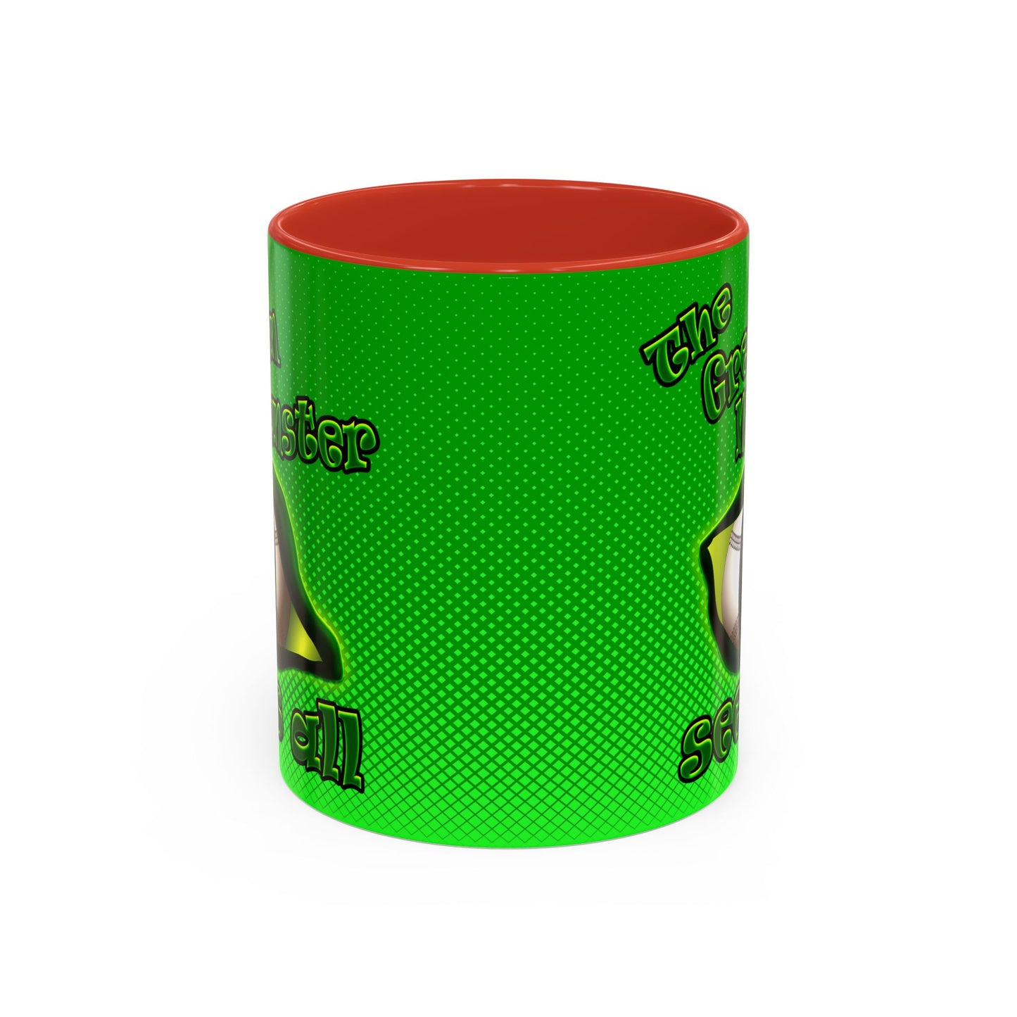 green monster - Accent Mug (logo green)