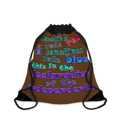 declaration of the independents - Drawstring Bag (brown)