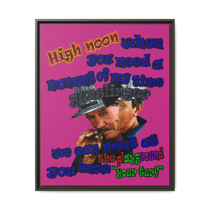 high noon - framed canvas art (pink)