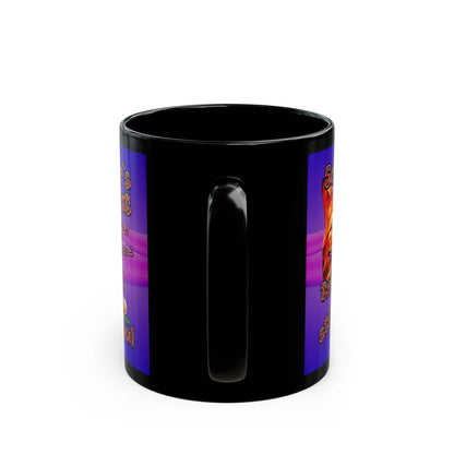 schrodinger's cat - Black Mug (purple-pink wave)