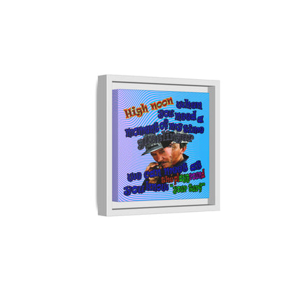 high noon - framed canvas art (light blue-purple wave)
