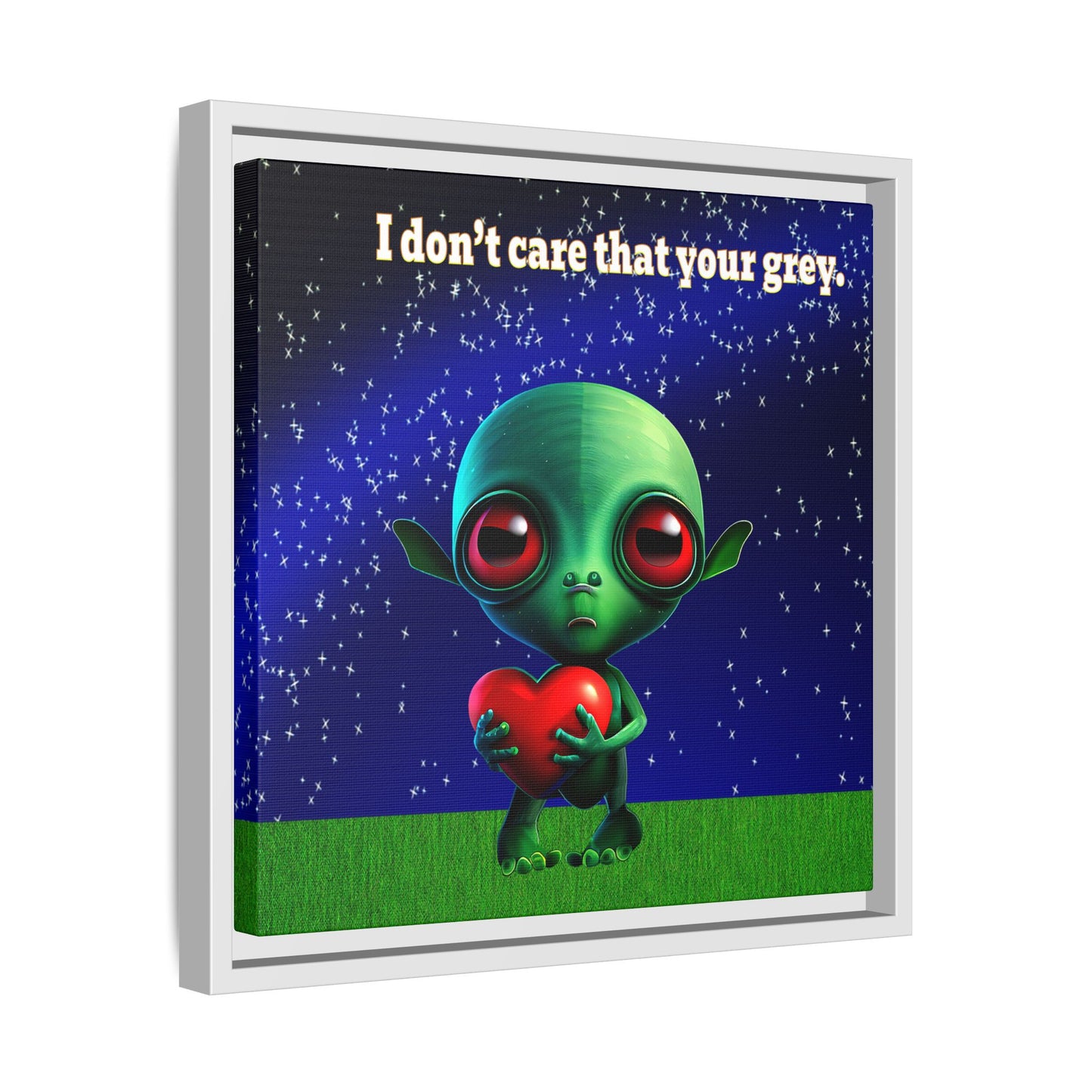 I don't care that your grey - framed canvas art ('snoops' background)
