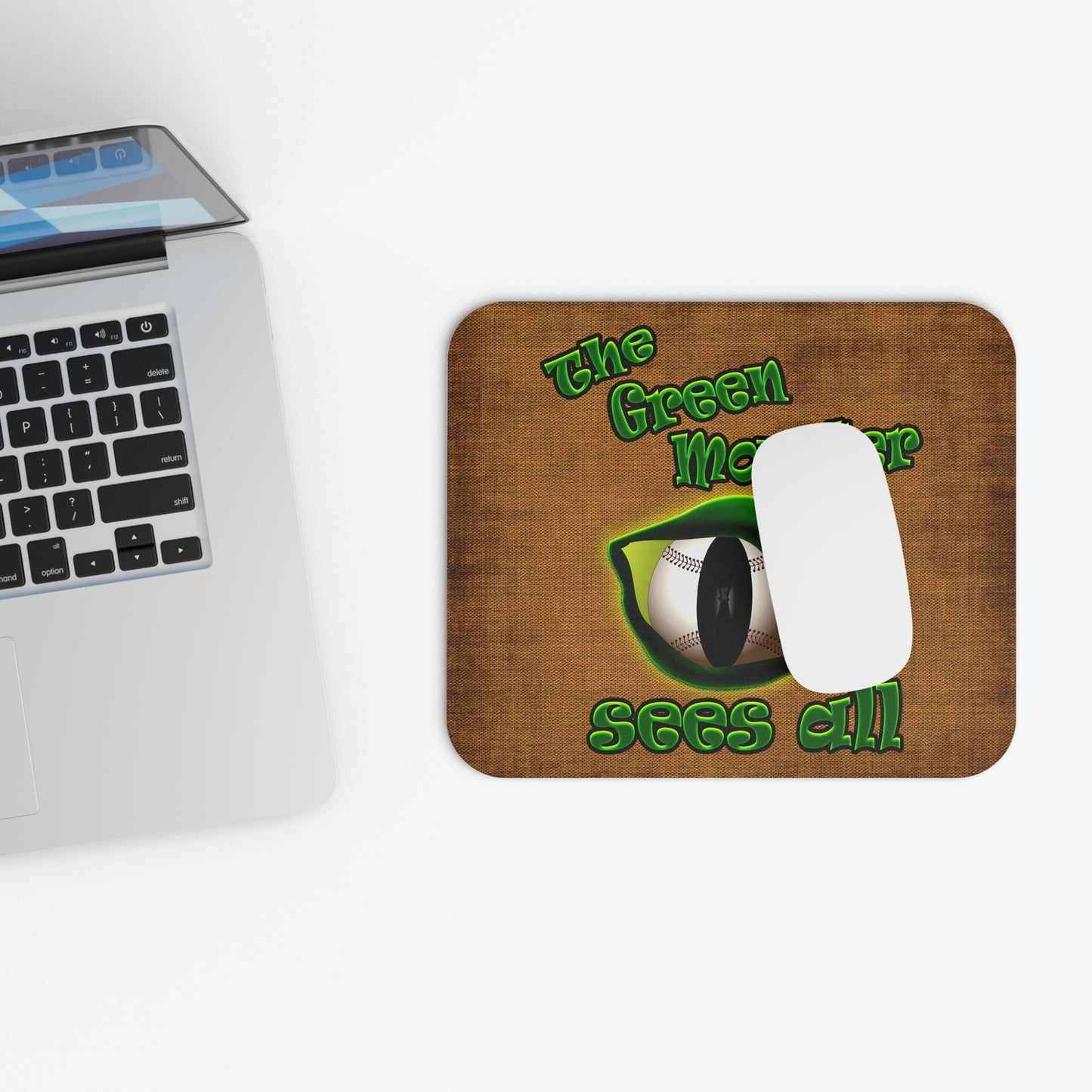 green monster - Mouse Pad (Rectangle) (brown papyrus)