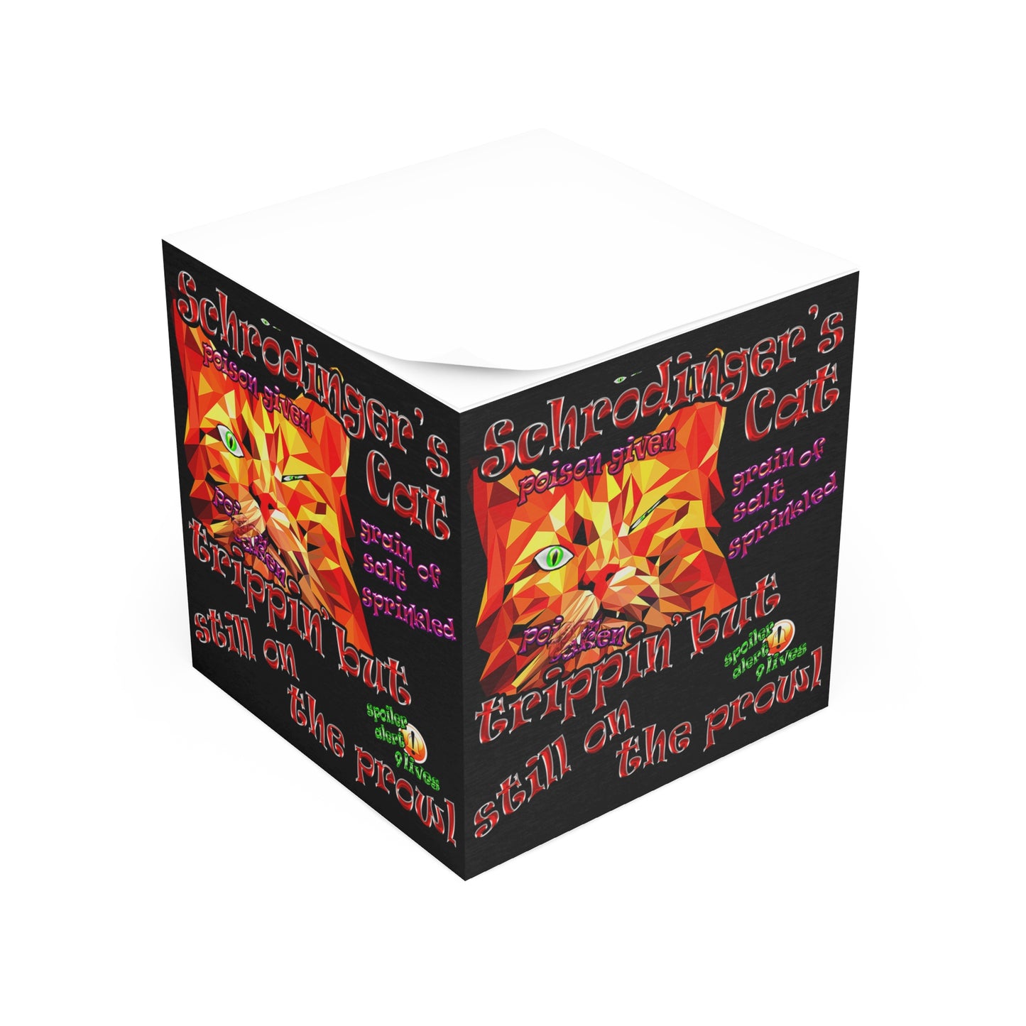 schrodinger's cat - note cube (black)