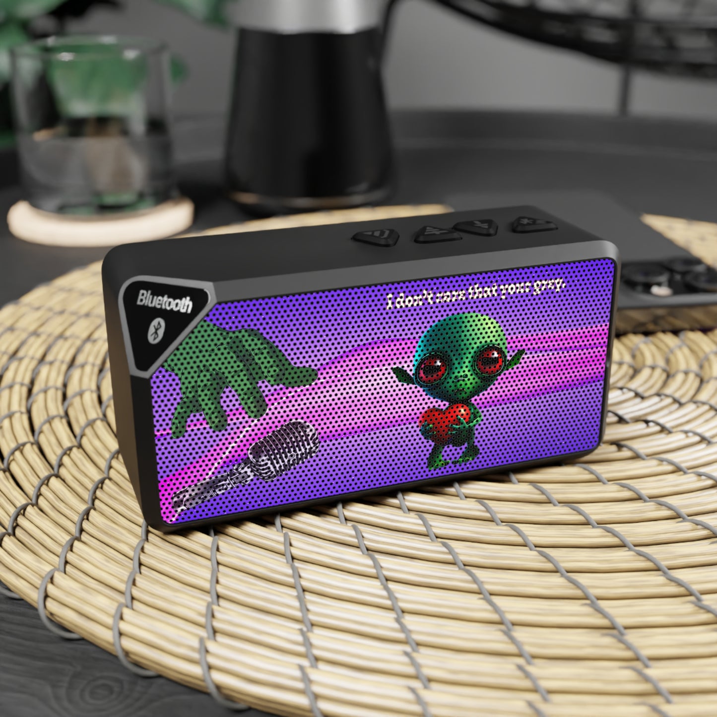 I don't care that your grey - Jabba Bluetooth Speaker (purple-pink wave)