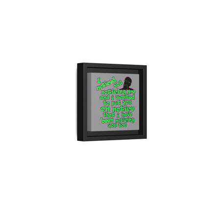 noticed you noticing - framed canvas art (grey)