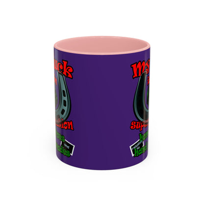 my luck - Accent Mug (purple)