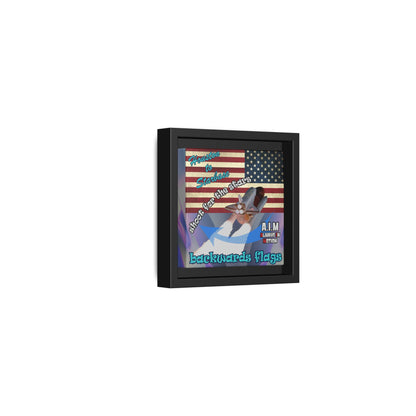 shoot for the stars - framed canvas art (grey-pink wave)