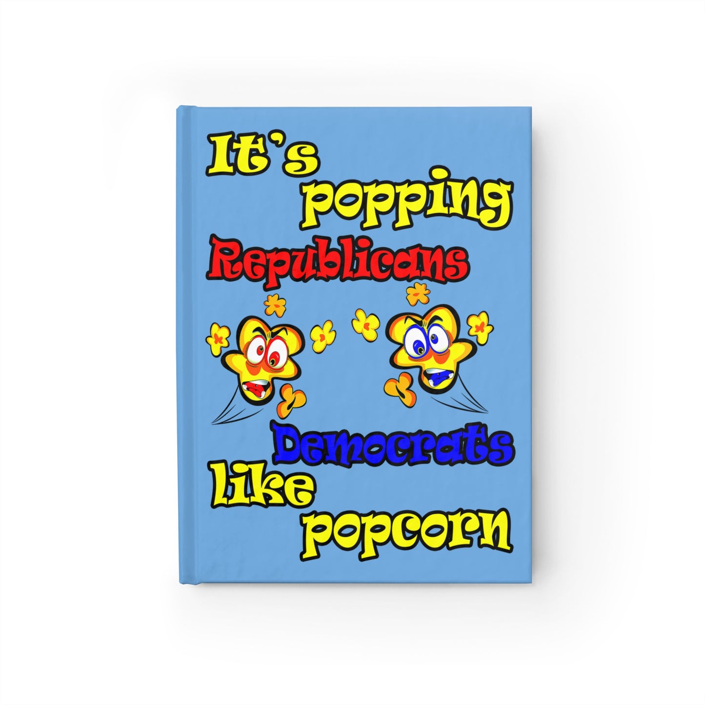 popping like popcorn - journal-lined (light blue)