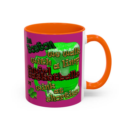 celtics logo - Accent Mug (pink)