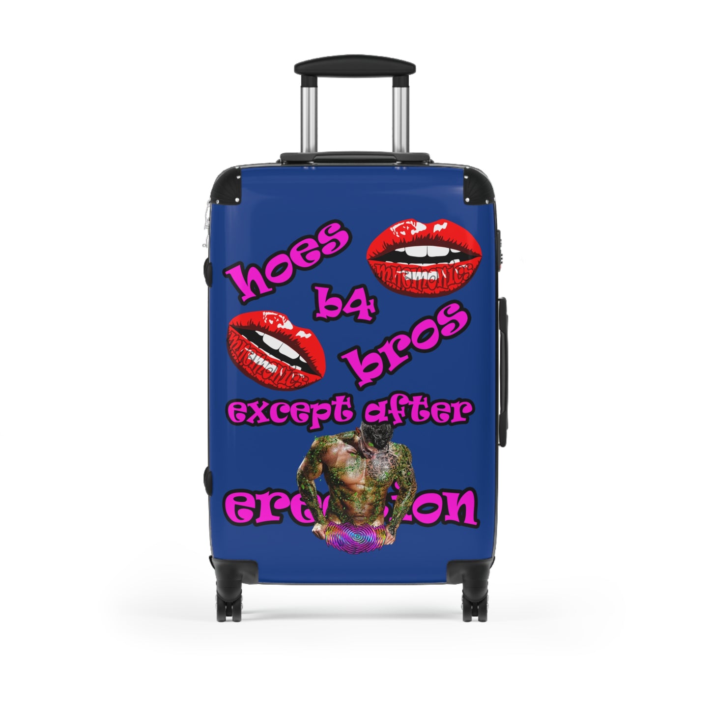 hoes b4 bros - Suitcase (dark blue)