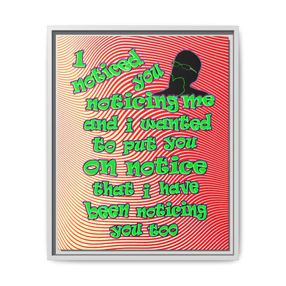 noticed you noticing - framed canvas art (yellow-orange wave)