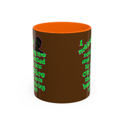 noticed you noticing - Accent Mug (brown)