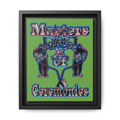em cee squared - framed canvas art (green)