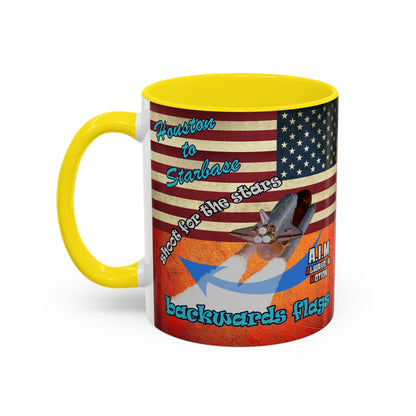 shoot for the stars - Accent Mug (burnt orange)