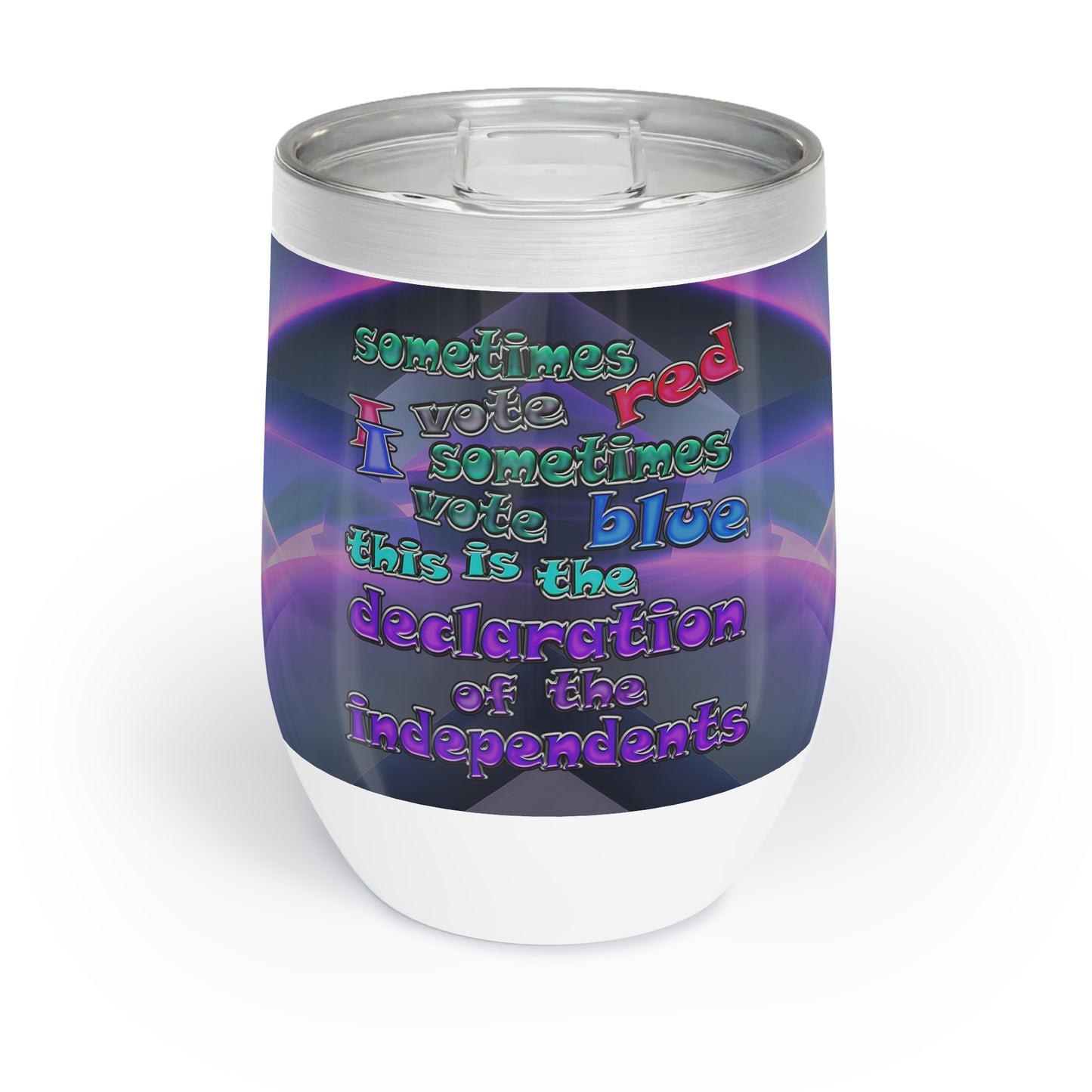 declaration of the independents - Chill Wine Tumbler (grey-pink wave)