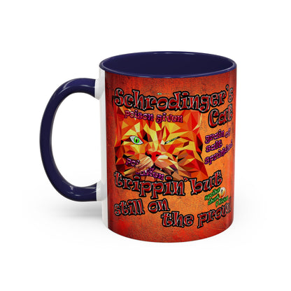 schrodinger's cat - Accent Mug (burnt orange)