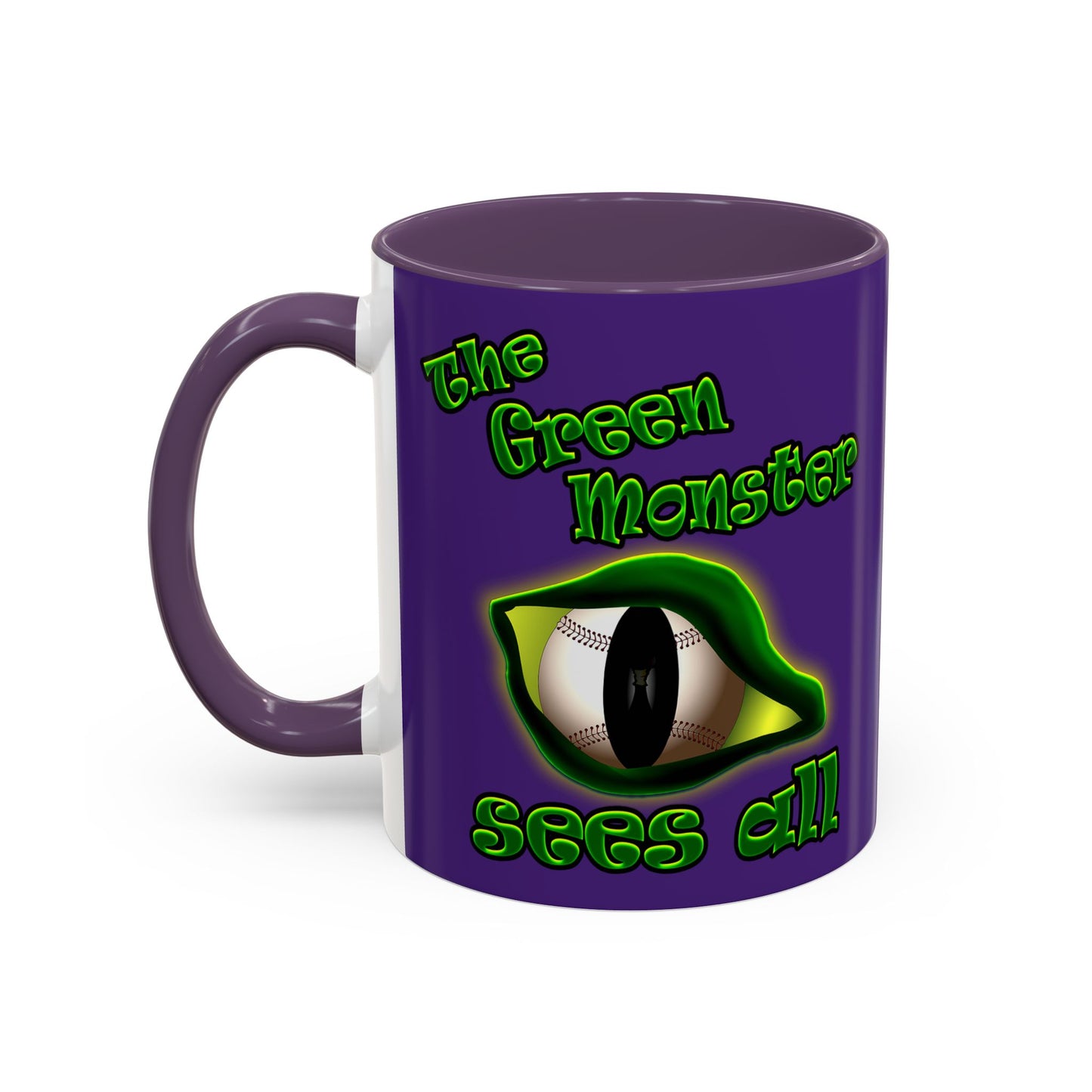 green monster - Accent Mug (purple)