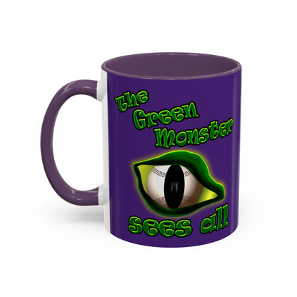 green monster - Accent Mug (purple)