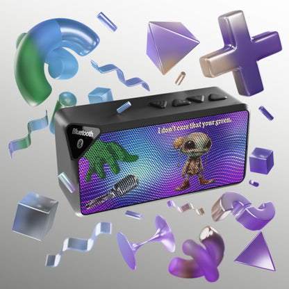 I don't care that your green - Jabba Bluetooth Speaker (purple wave)
