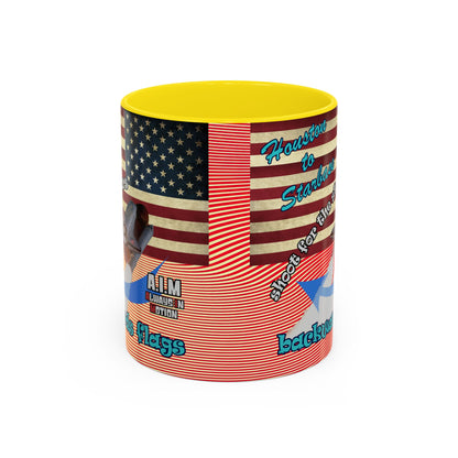 shoot for the stars - Accent Mug (yellow-orange wave)