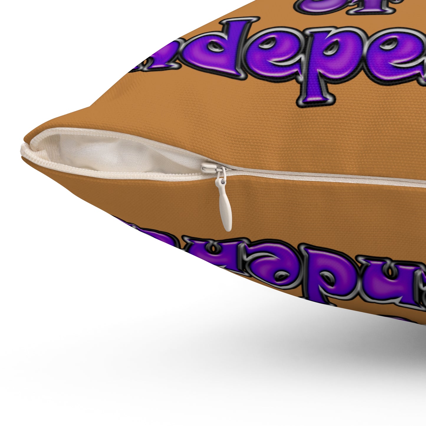declaration of the independents - Spun Polyester Square Pillow - (light brown)