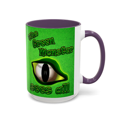 green monster - Accent Mug (green turf)