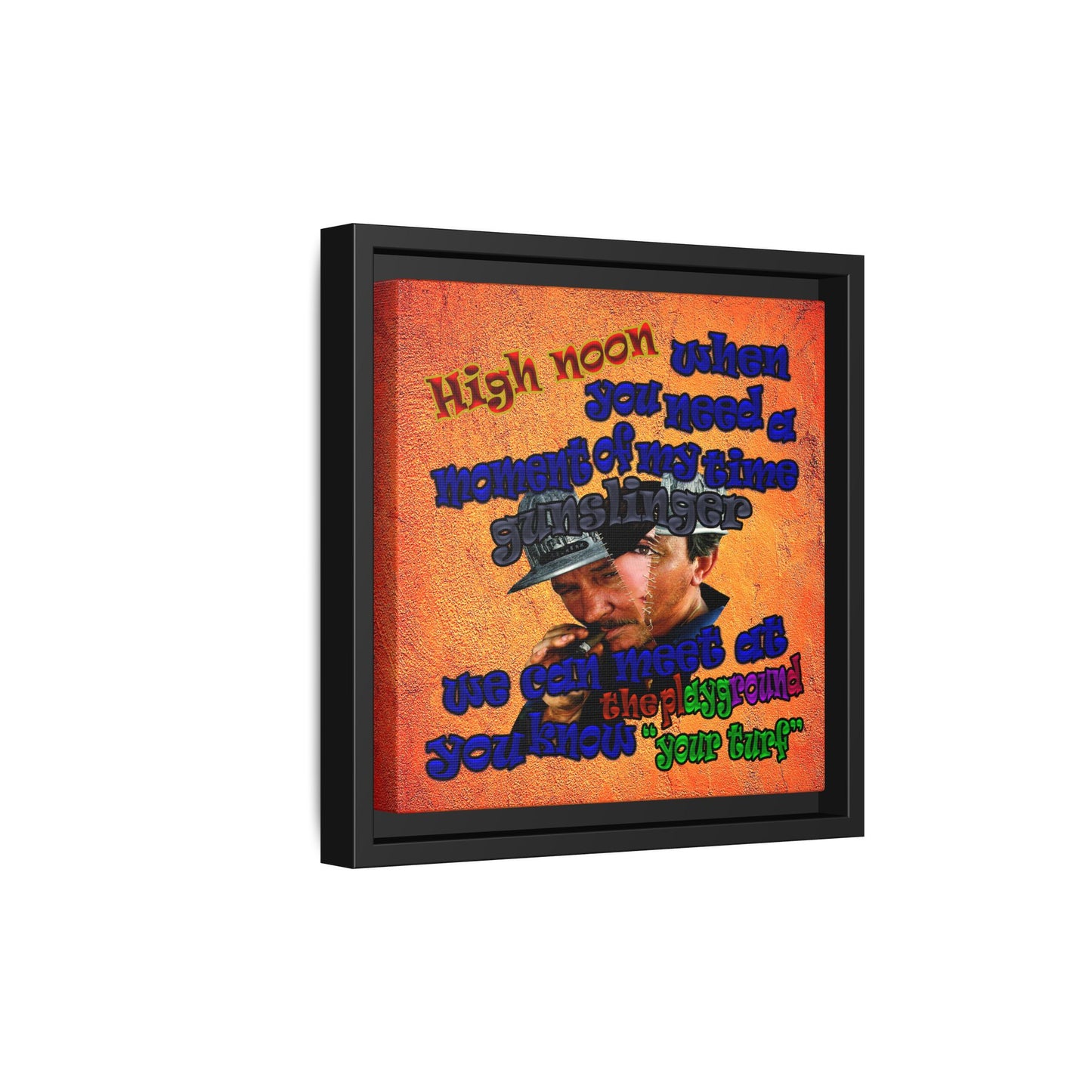 high noon - framed canvas art (burnt orange)