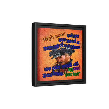 high noon - framed canvas art (burnt orange)