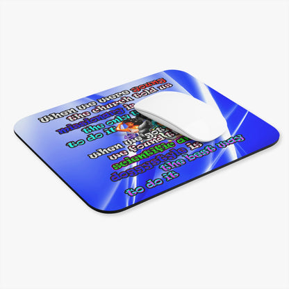 doggystyle - Mouse Pad (Rectangle) (blue-white wave)