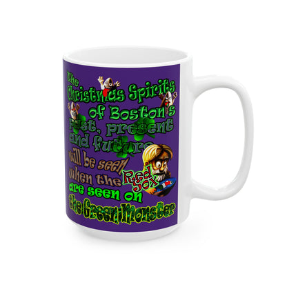 christmas spirits of boston - White Mug (purple)