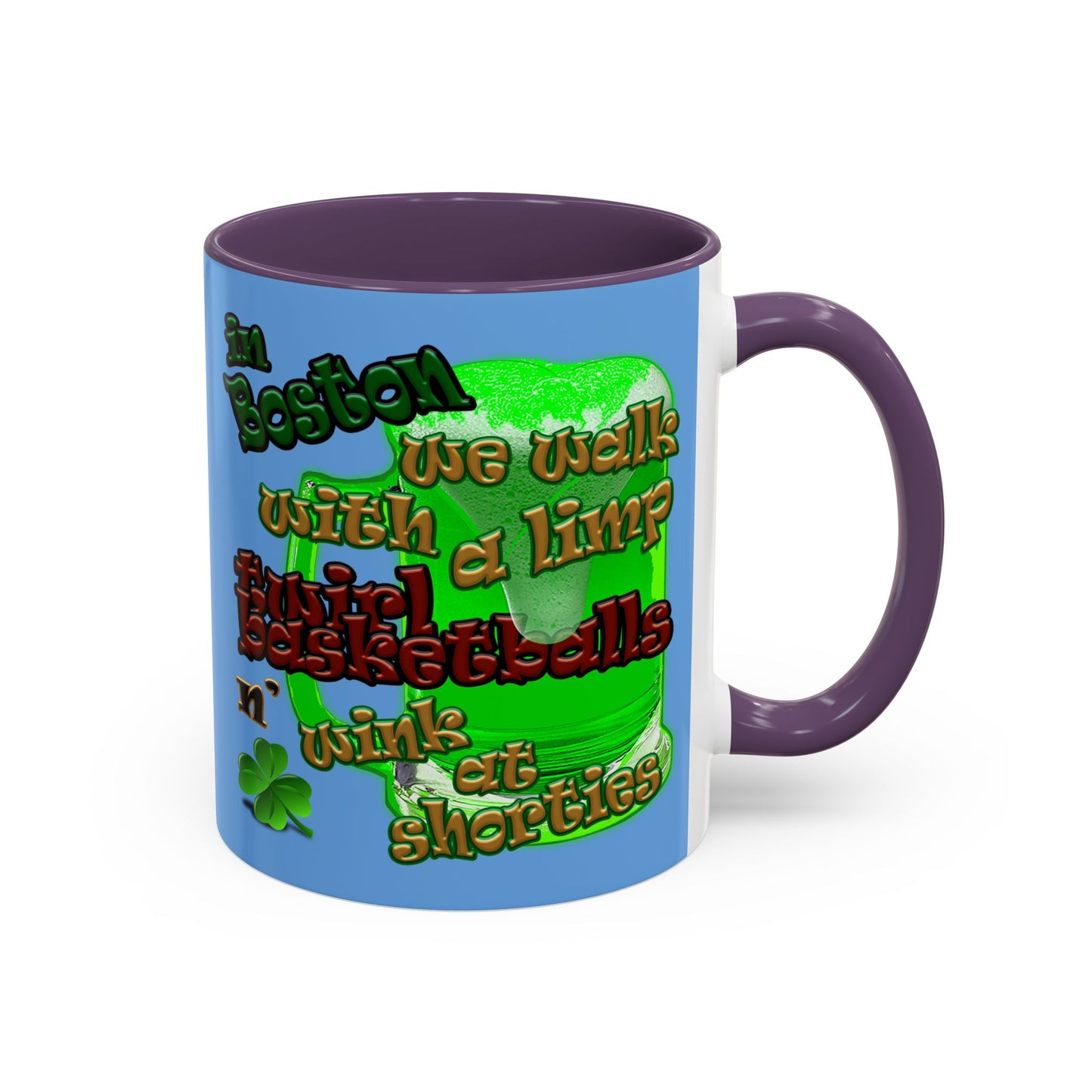 celtics logo - Accent Mug (light blue)