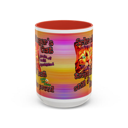 schrodinger's cat - Accent Mug (color blur)