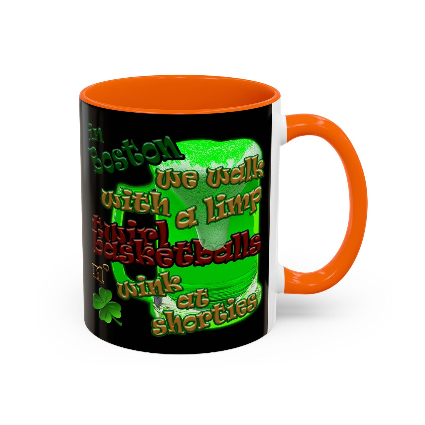 celtics logo - Accent Mug (black)