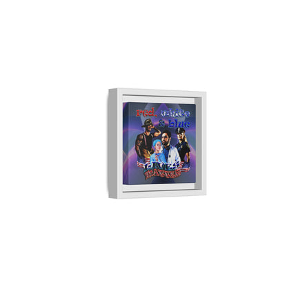 rw&b lives matter - framed canvas art (grey-pink wave)