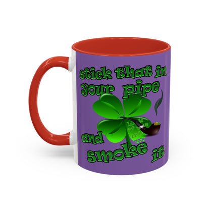 celtics logo - Accent Mug (light purple)